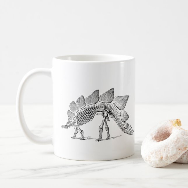 Stegosaurus Dinosaur Skeleton Fossil Kaffemugg (Med munk)
