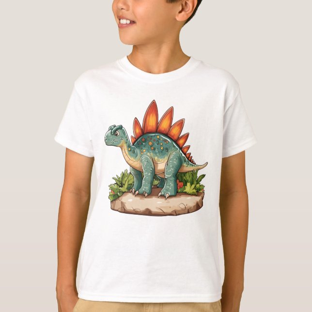 Stegosaurus Dinosaur T Shirt (Framsida)