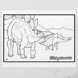Stegosaurus - Färgsida.
