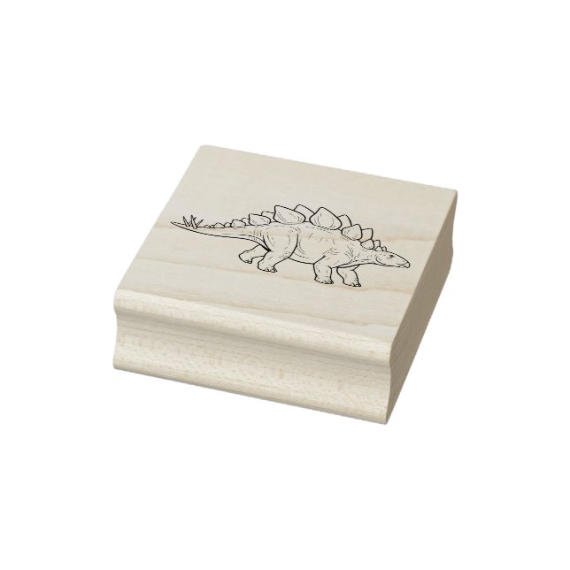 Stegosaurus Förhistorisk Växtätare Design med Tall Stämpel (Stämpel)