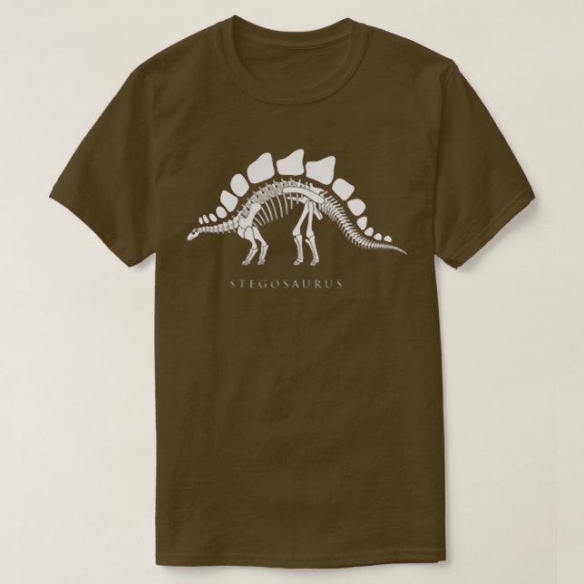 Stegosaurus Skeleton famous Dinosaur Bones Fan Kid T Shirt (Design framsida)