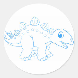 Stegosaurus Sticker Runt Klistermärke