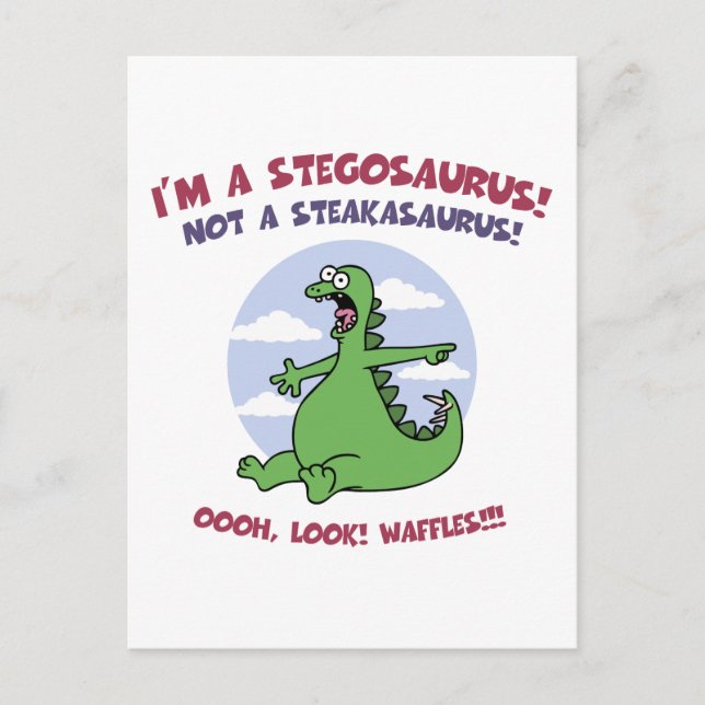 Stegosaurus - våfflor vykort (Framsida)