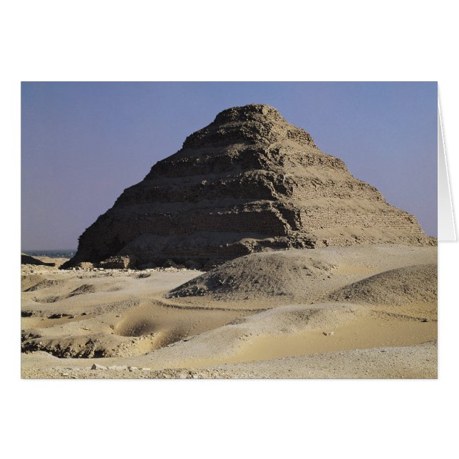 Stegpyramid i Kung Djoser Old Kingdom Hälsningskort (Framsidan Horizontal)