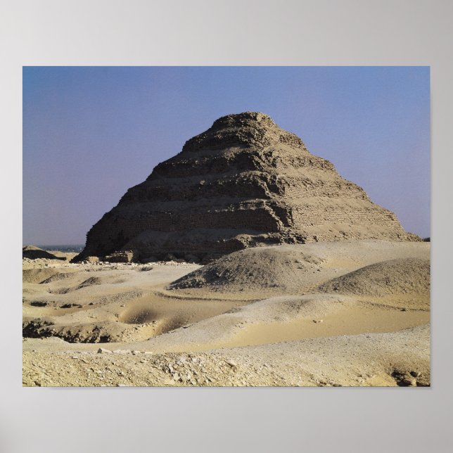 Stegpyramid i Kung Djoser Old Kingdom Poster (Framsidan)