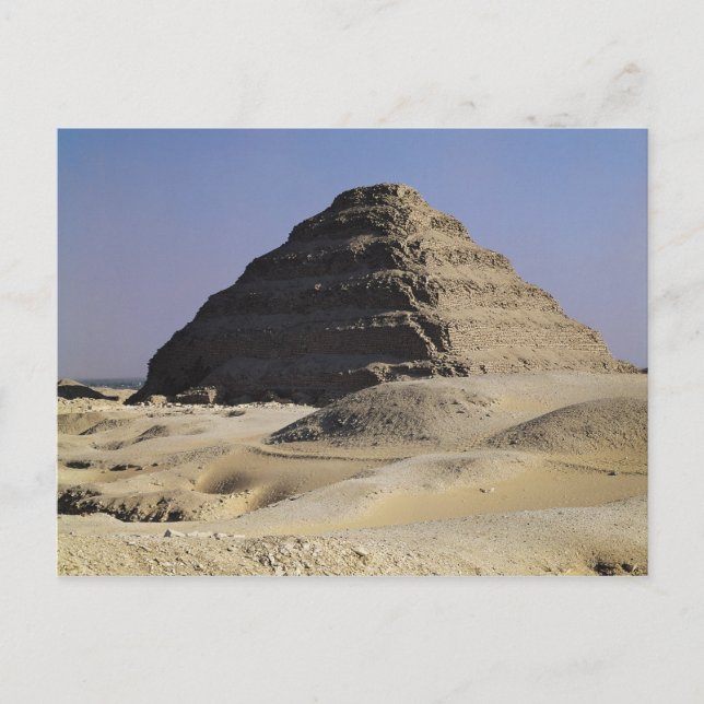 Stegpyramid i Kung Djoser Old Kingdom Vykort (Framsida)