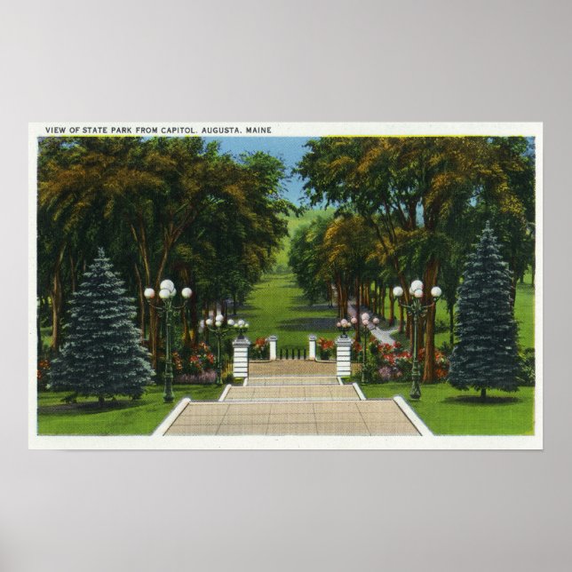 Stegvy över nationalparken huvudstad poster (Framsidan)