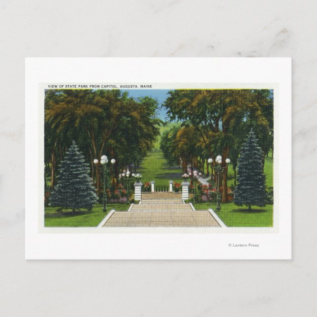 Stegvy över nationalparken huvudstad vykort (Framsida)