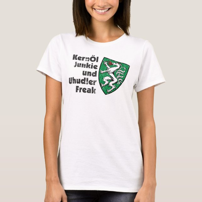Steiermark Kernöl Junke Uhudler Freak T-Shirt (Framsida)