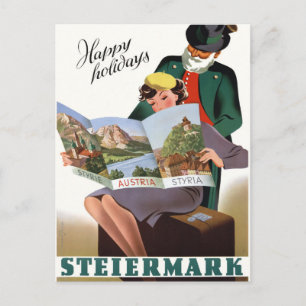 Steiermark Styria Vintage resor Poster återställd Vykort