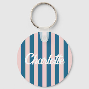 Steilist Cute Sweet Red Heart Mönster Monogram-gåv Nyckelring