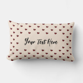 Steilist Cute Sweet Red Heart Mönster Monogram Lumbarkudde