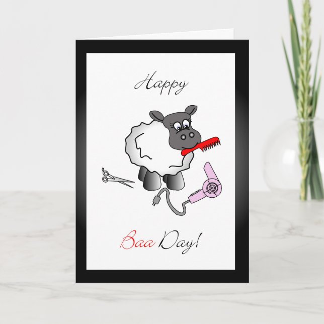 Steilist-gratulationskort för födelsedag kort (Framsida)