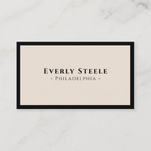 Steilist-tjänster för Classy Modern Black Ivory El Visitkort