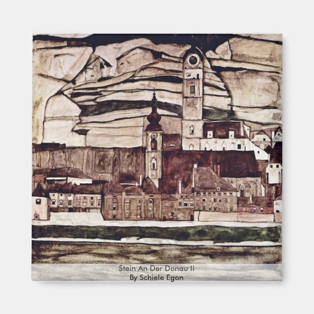 Stein an Donau II av Schiele Egon Magnet (Framsidan)