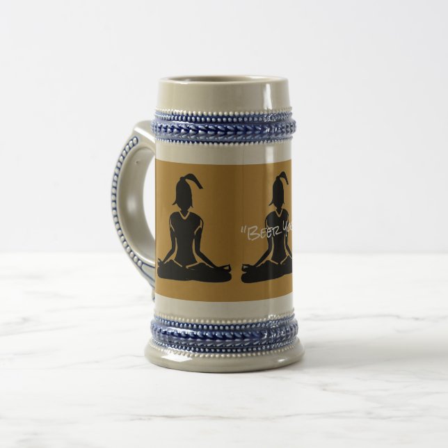 Stein-Beer Yoga Stein w/Guld och Blue Sejdel (Framsida vänster)