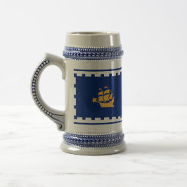 Stein Mug with Flag of Quebec City, Canada Sejdel