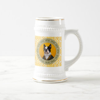 Stein Mugg - Boston Terrier gentleman med Monocle