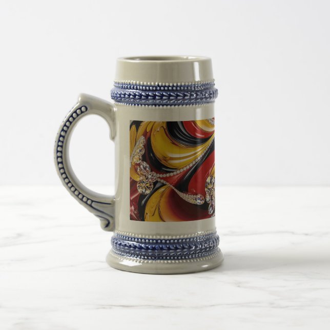 Stein Mugg med belgiskt Färg Design (Vänster)