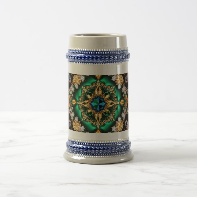 Stein Mugg med brasiliansk Färg design (Center)