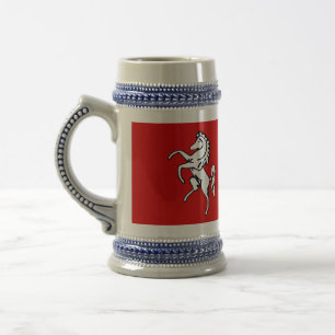 Stein Mugg med Flagga av Kent, England