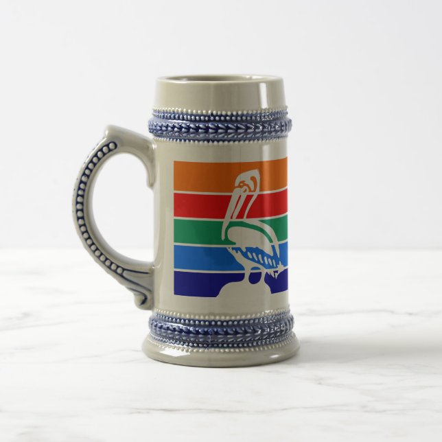 Stein Mugg med Flagga av Sankt Petersburg (Vänster)