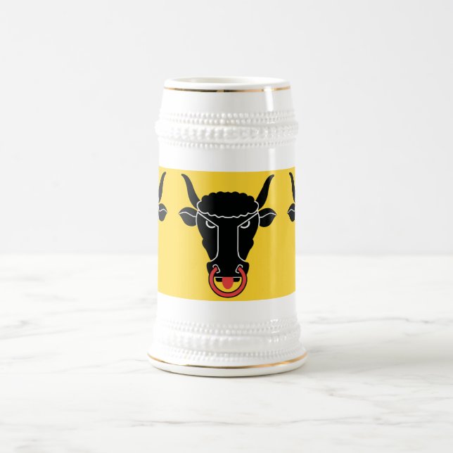 Stein-mugg med flagga för kantonen Uri, Schweiz Sejdel (Center)
