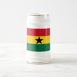 Stein Mugg med Flagga Ghana