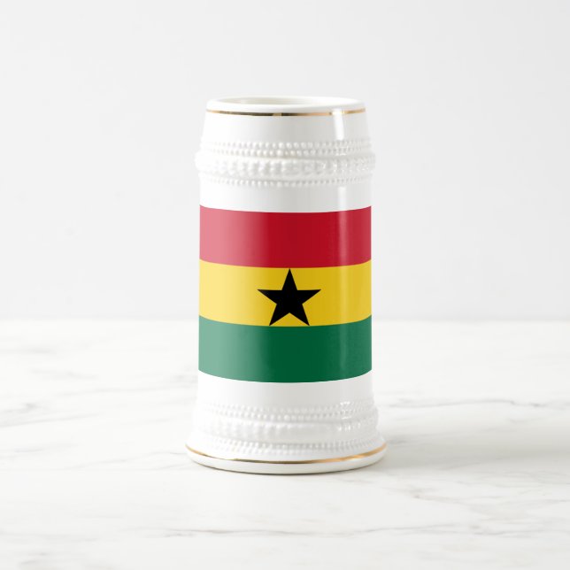 Stein Mugg med Flagga Ghana (Center)