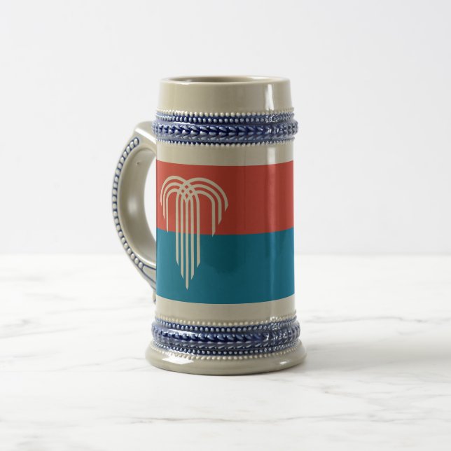 Stein Mugg med Flagga Kansas City, Missouri (Framsida vänster)