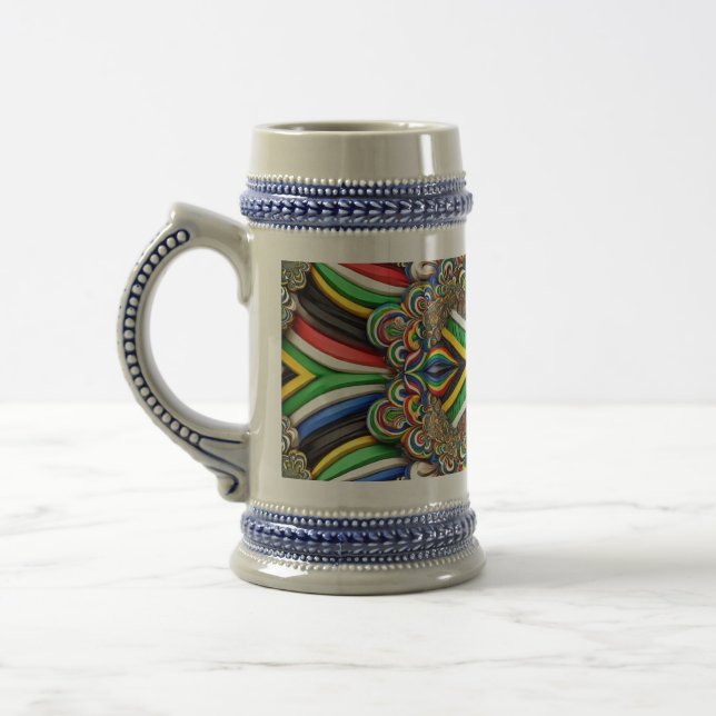 Stein Mugg med sydafrikanska Färg Design (Vänster)