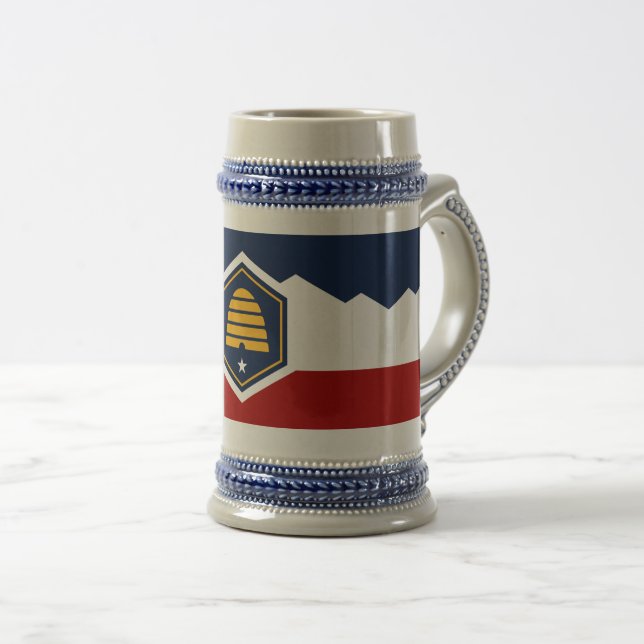 Stein-mugg med Utahs flagga, USA Sejdel (Framsida höger)