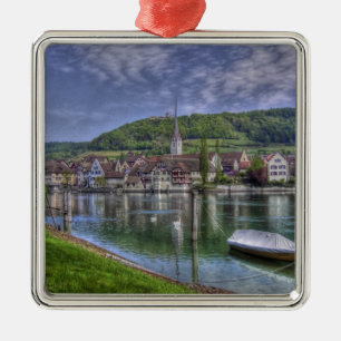 Stein på floden Rhine Julgransprydnad Metall