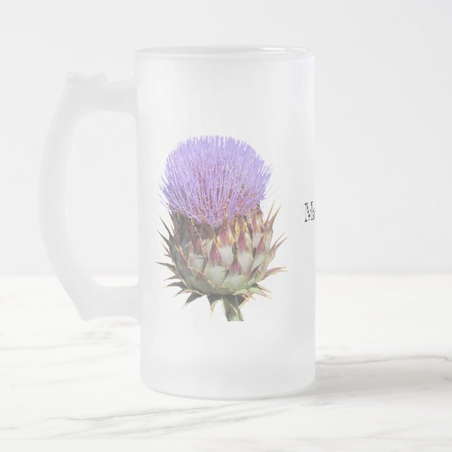 Stein - Thistle och namn Frostat Ölglas (Vänster)