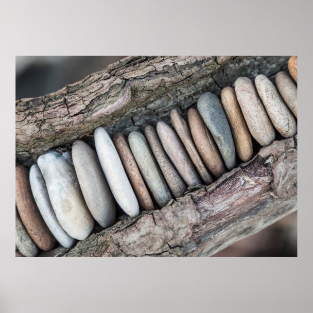 Stein und Holz (diagonal) Poster (Framsidan)