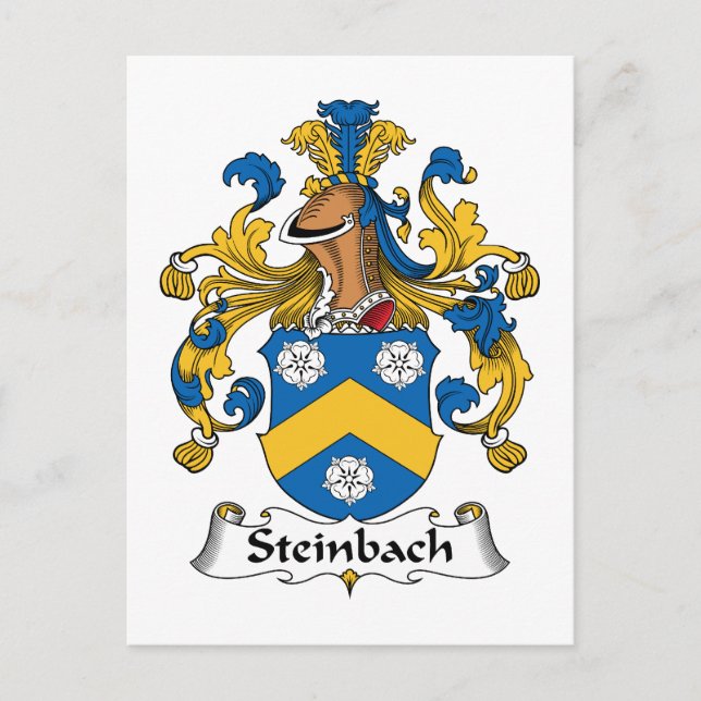 Steinbach Family Crest Vykort (Framsida)