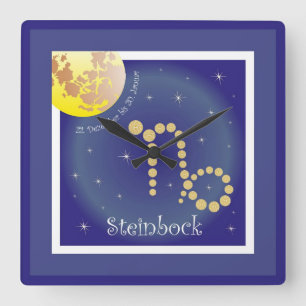 Steinbock 22. 20. Januar Uhr Fyrkantig Klocka
