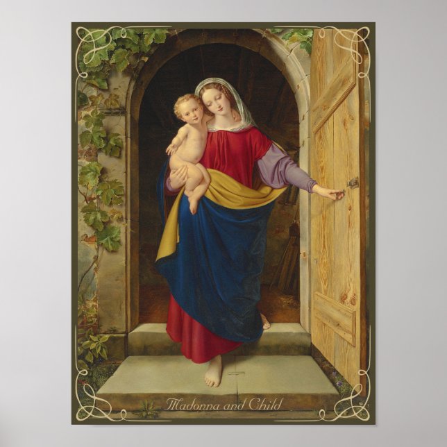 Steinbrück Madonna i verkstadsdörren 1833 Poster (Framsidan)
