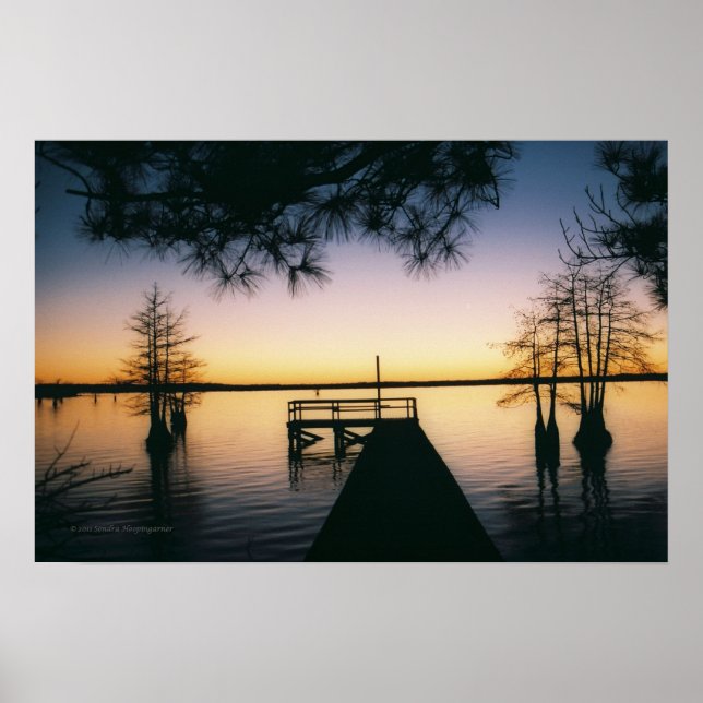 Steinhagen Reservoir Sunset Poster (Framsidan)