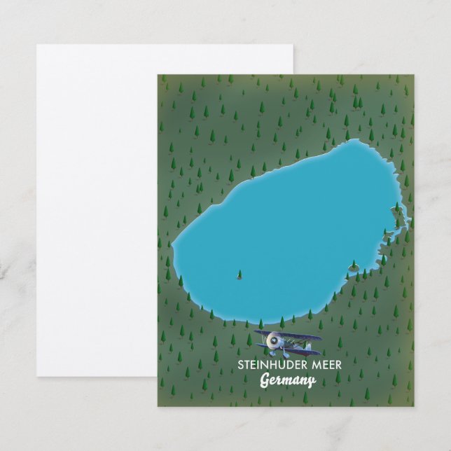 Steinhuder Meer Tyskland karta (Fram/baksida)