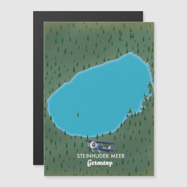Steinhuder Meer Tyskland karta (Fram/baksida)