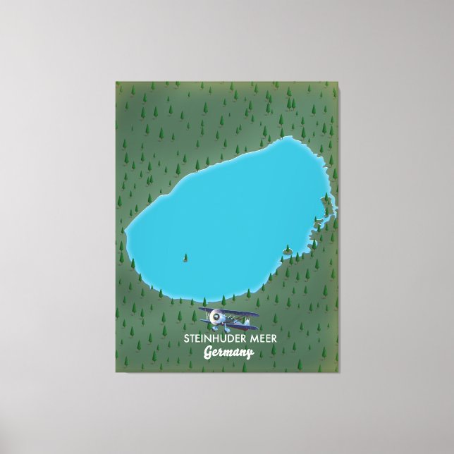 Steinhuder Meer Tyskland karta Canvastryck (Framsida)