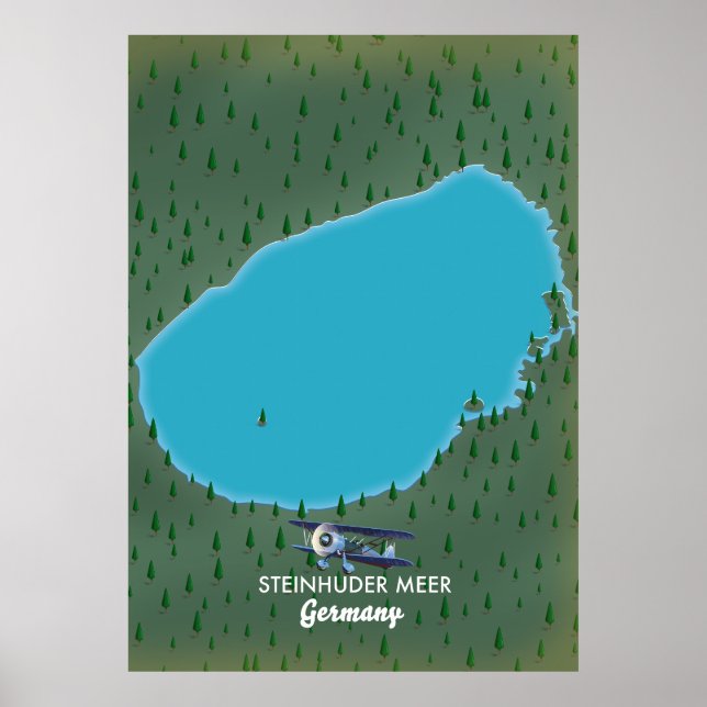 Steinhuder Meer Tyskland karta Poster (Framsidan)