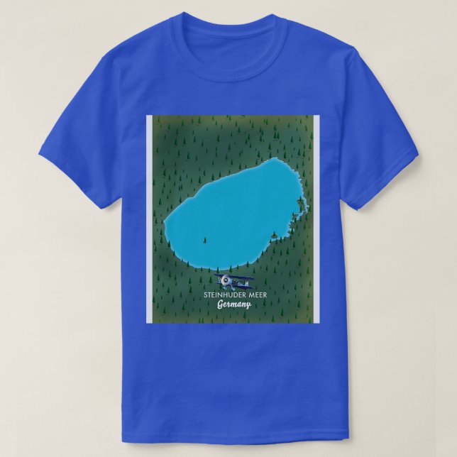 Steinhuder Meer Tyskland karta T Shirt (Design framsida)