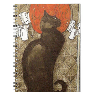 Steinleins katt - Art nouveau Anteckningsbok Med Spiral