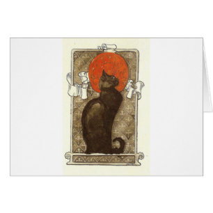 Steinleins katt - Art nouveau Hälsningskort