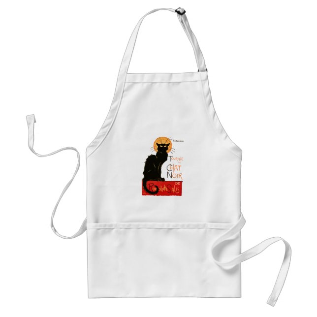 Steinlen Art Nouveau Fransk Svart Katt Konst Förkläde (Framsidan)