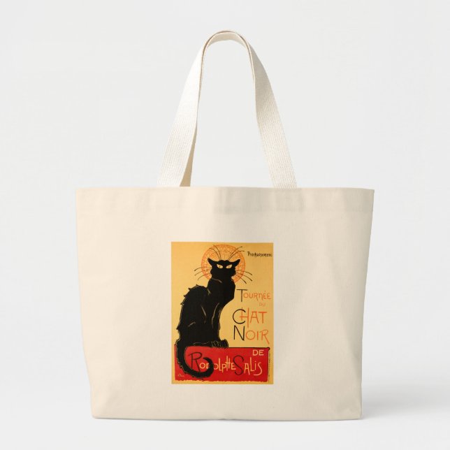 Steinlen Black Cat Classic Artwork Jumbo Tygkasse (Framsidan)