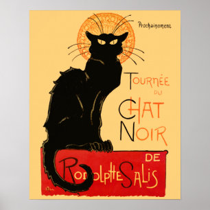 Steinlen Black Cat Classic Artwork Poster