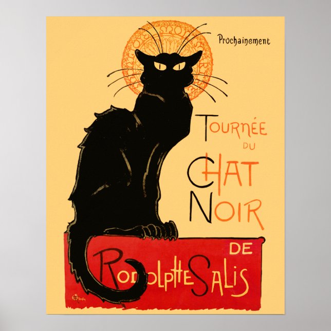 Steinlen Black Cat Classic Artwork Poster (Framsidan)